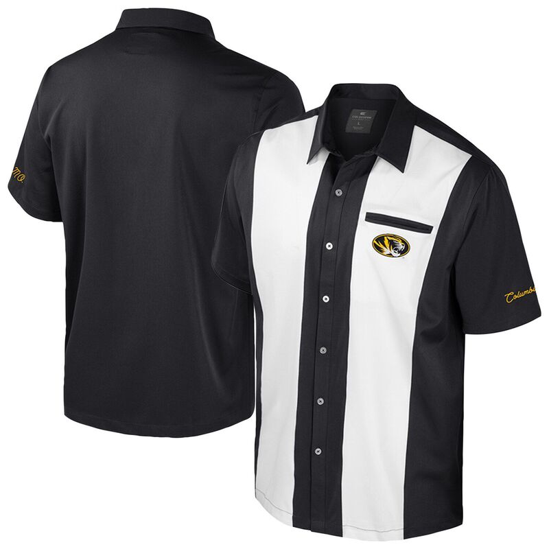 円形劇場 メンズ トップス プルオーバー Men\u0027s Colosseum Black Missouri Tigerstrike Bowling Button-Up Shirt Msi Black 黒いこと