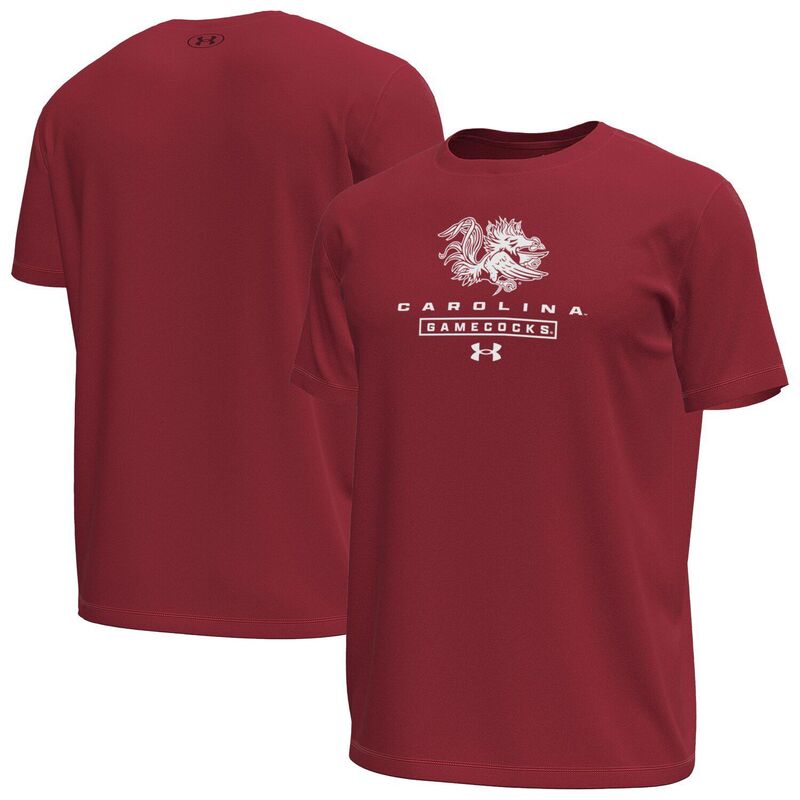 アンダーアーマー メンズ トップス Tシャツ Men's Under Armour Garnet South Carolina Gamecockstack Stretch Performance T-Shirt Scred レッド