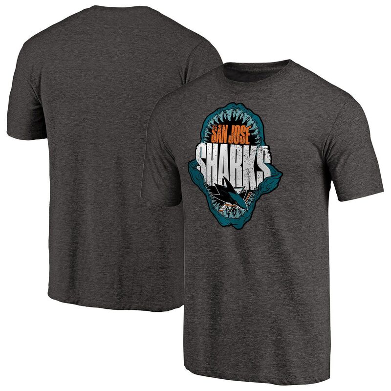 【送料無料】 アンブランデッド メンズ Tシャツ トップス Men Black San Jose Sharks Hometown Collection Chomp Tri-Blend T-Shirt Sks Black