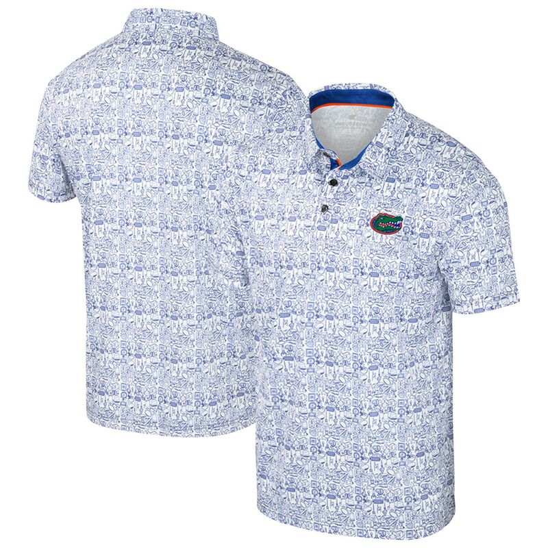 コロシアム メンズ トップス Tシャツ ポロシャツ トール Men's Colosseum Royal/White Florida Gators Big & Tallover Polo Fld Blue ブルー