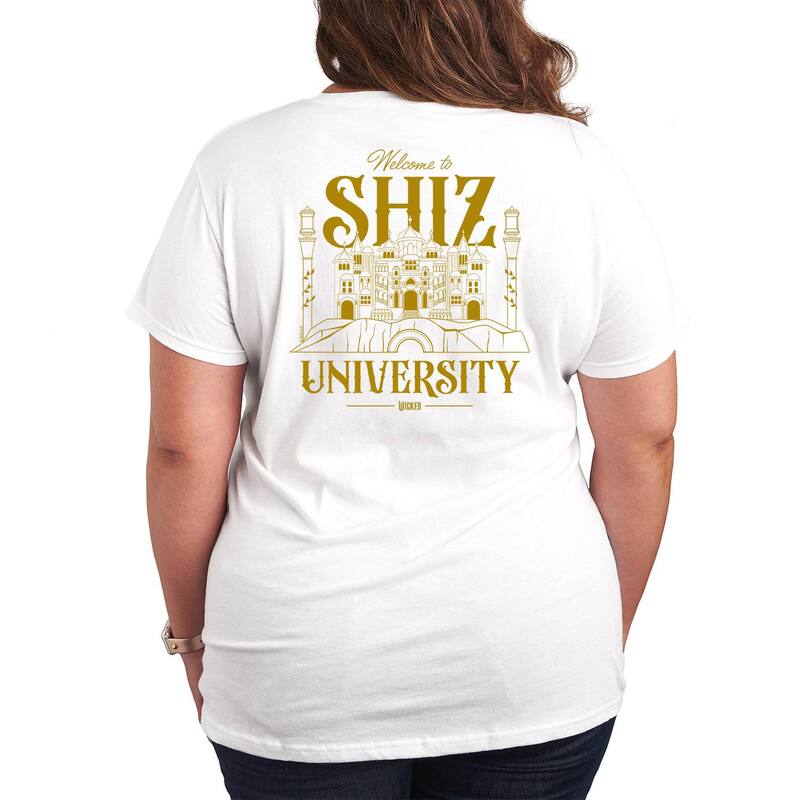 アニメキャラクター レディース トップス Tシャツ プラスサイズ グラフィック Licensed Character Plusize Wicked For Good Welcome To Shiz University Graphic Tee White ホワイト