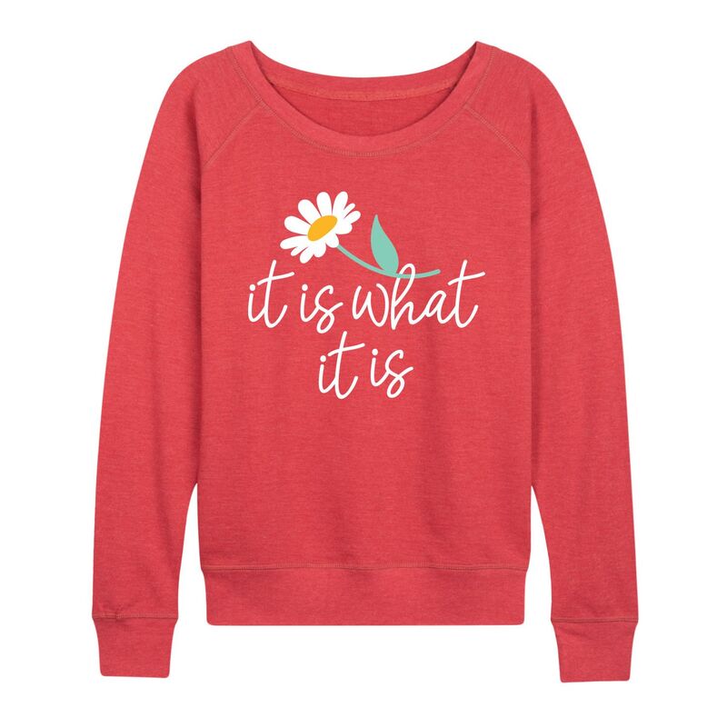 アニメキャラクター レディース トップス Tシャツ プラスサイズ パイル Licensed Character Plusize It Is What It Is French Terry Long Sleeve Tee Heathered ヘザー