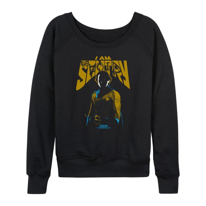 アニメキャラクター レディース トップス Tシャツ パイル Licensed Character Women's Marvel Thunderbolts I Amarvel The Sentry French Terry Long Sleeve Tee Black ブラック