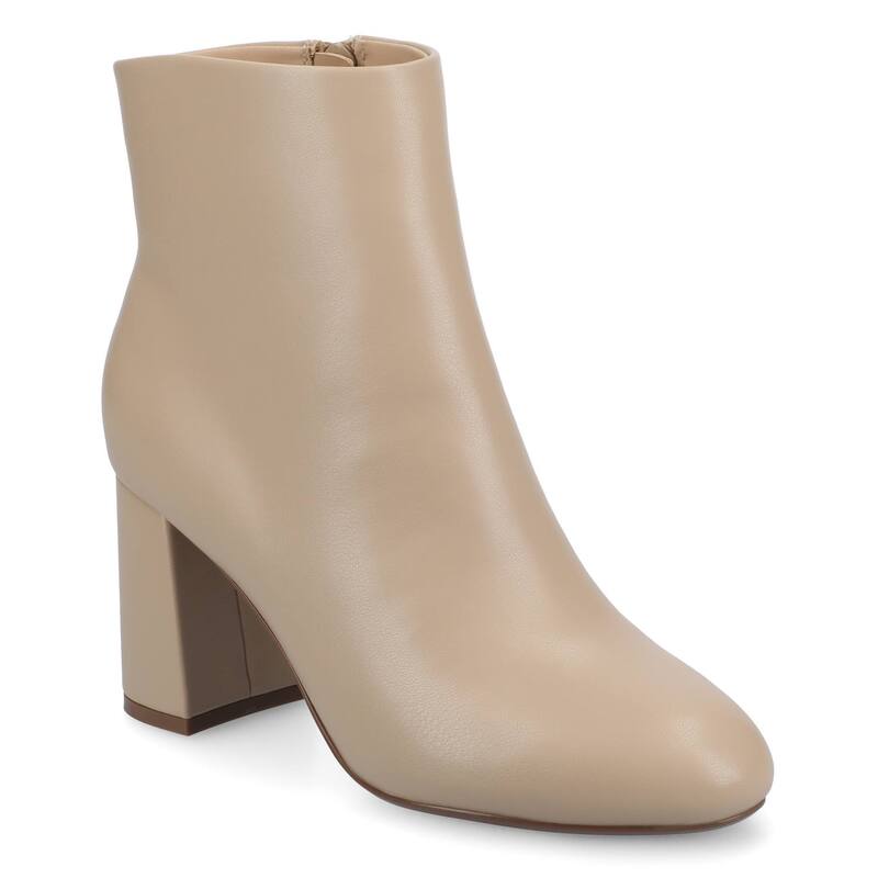 ジャーニー レディース シューズ ブーツ・レインブーツ アンクル Journee Kit Women's Pointed Toe Inside Zipper Dress Ankle Boots Taupe トープ