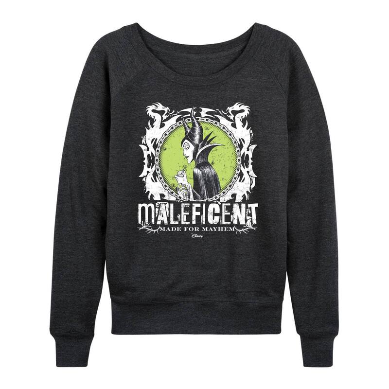 アニメキャラクター レディース トップス Tシャツ パイル Licensed Character Women's Disney'sleeping Beauty Maleficent Made For Mayhem Punk French Terry Long Sleeve Tee Heather Charcoal チャコール 10,245円