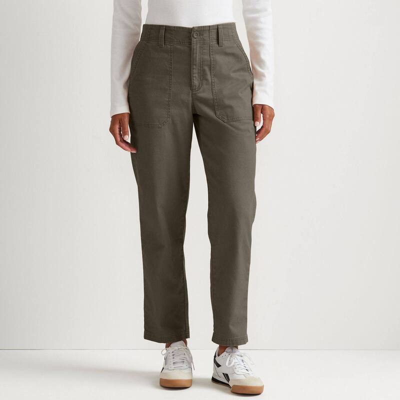エディー バウアー レディース ボトムス カジュアルパンツ Women's Eddie Bauer Utility Canvas Pants Dk Fatigue｜ReVida 店