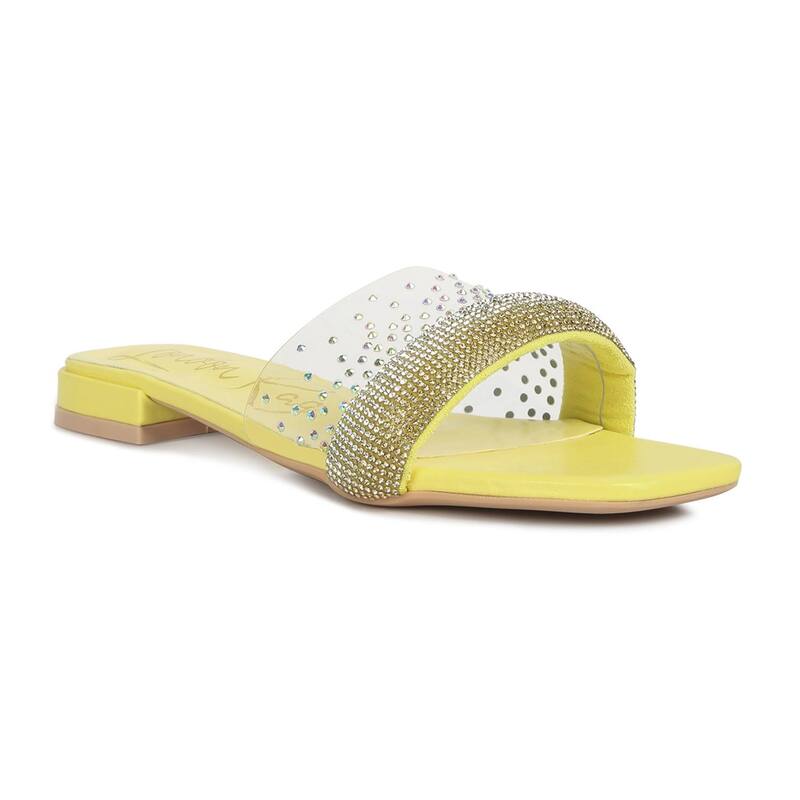 ロンドンラグ レディース シューズ サンダル ヒール London Rag Old Flame Low Strack Women's Heel Sandals Yellow イエロー