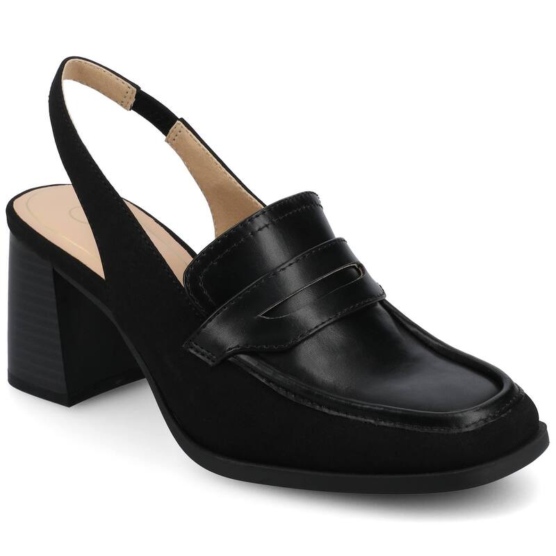 ジャーニー レディース シューズ パンプス ヒール Journee Henrika Women'square Toe Open Heel Pumps Black ブラック 16,906円