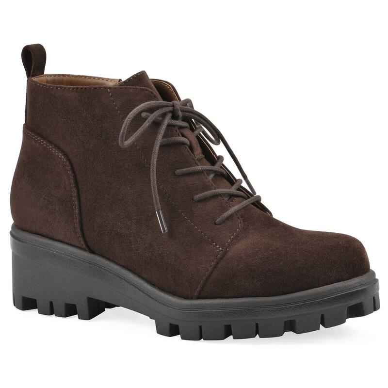ホワイトマウンテン レディース シューズ ブーツ・レインブーツ レース White Mountain Tariq Women's Lace-Up Lug Sole Booties Coco Brown ブラウン