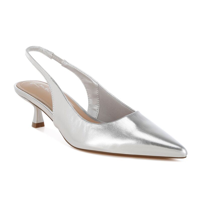 ロンドンラグ レディース シューズ パンプス サンダル 踵 London Rag Pentas Women\u0027slingbackitten Heel Sandalsilver しろがね色 レディース靴-靴