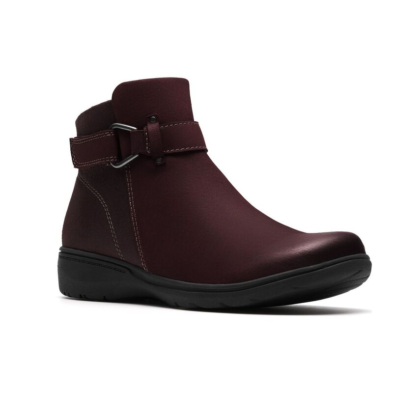 クラークス レディース シューズ ブーツ・レインブーツ アンクル レザー Clarks Carleigh Drift Women's Nubuck Leather Ankle Boots Merlot Nubuck