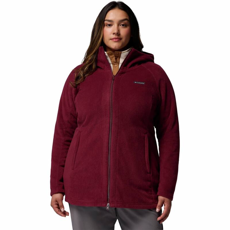 コロンビア レディース アウター ジャケット・ブルゾン プラスサイズ フリース Plusize Columbia Benton Springs Hooded Fleece Jacket Rich Wine ワイン