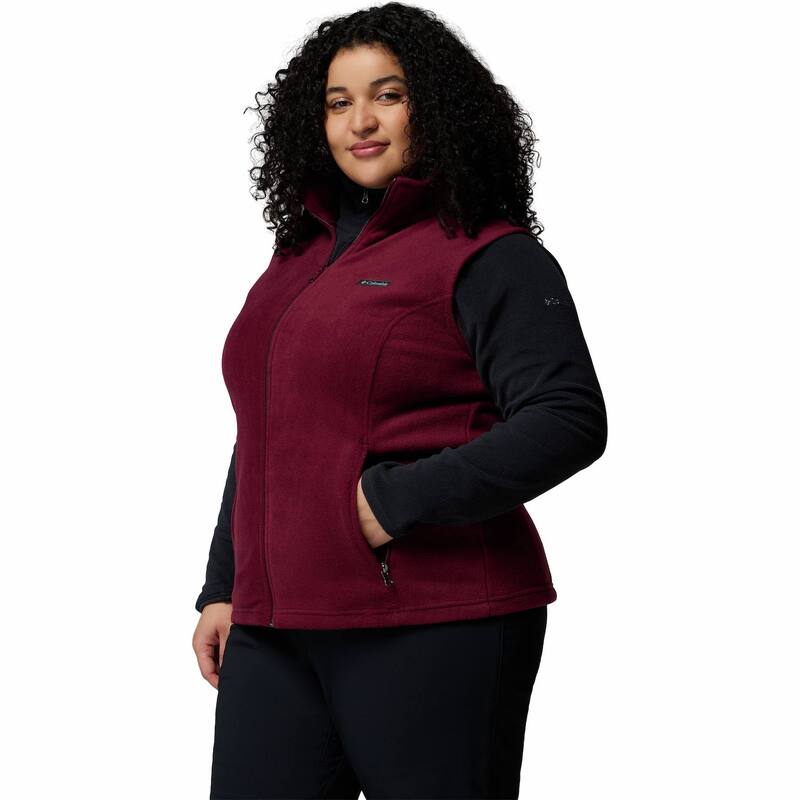コロンビア レディース アウター ジャケット・ブルゾン プラスサイズ ベスト フリース Plusize Columbia Benton Springs Fleece Vest Rich Wine ワイン