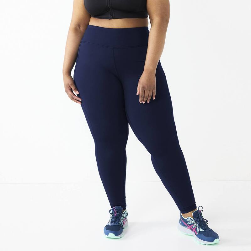 Tek Gear レディース ボトムス カジュアルパンツ プラスサイズ レギンス ハイウエスト Plusize Tek Gear Ultrastrechigh-Waisted Side Pocket Leggings Navy Romance ネイビー