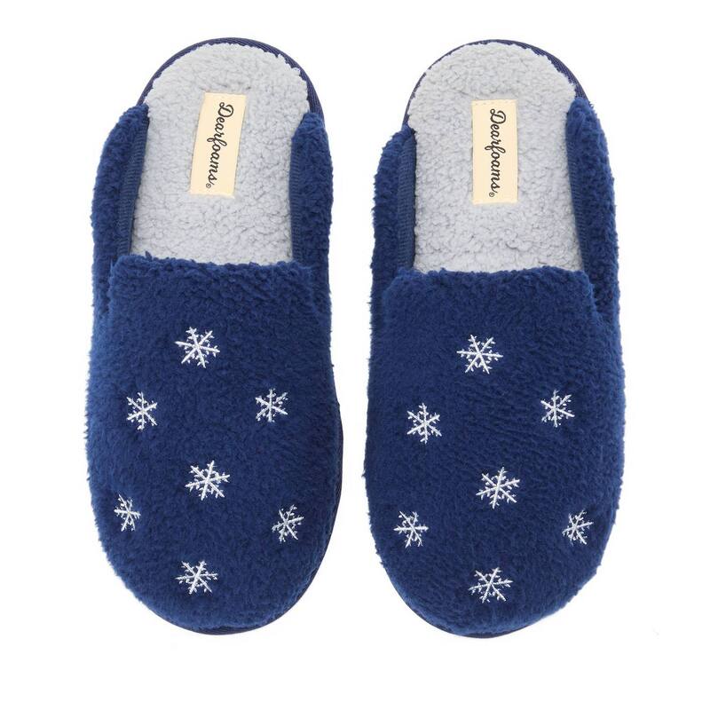 ディアフォームズ レディース シューズ サンダル Dearfoams Women's Tab Scuff Slipper Peacoat