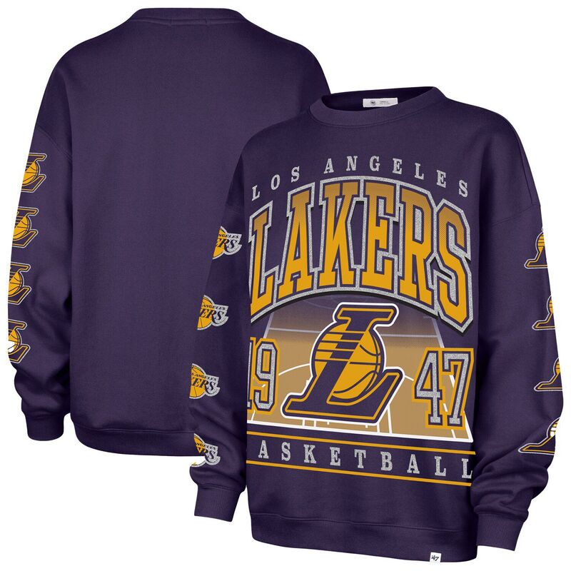 フォーティセブンブランド レディース トップス プルオーバー 汗水 47 Brand Women\u0027s \u002747 Purple Los Angeles Lakers Go Big Oversized Sweatshirt Lak Purple パープル