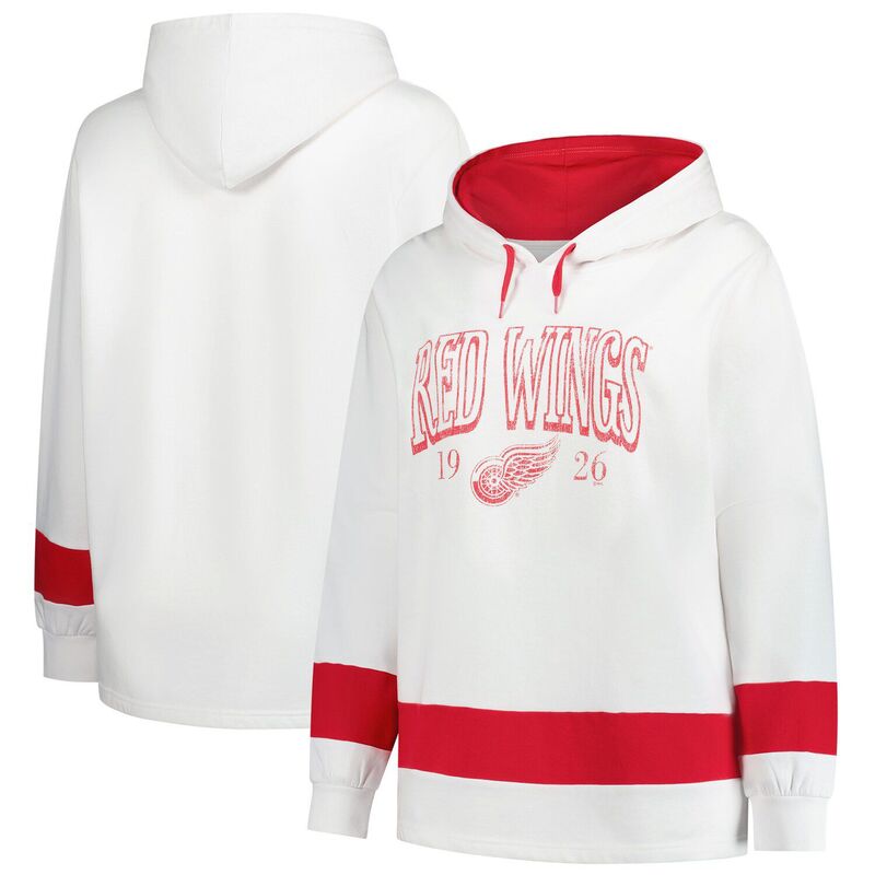 プロファイル レディース トップス プルオーバー つけ加える大きさ パーカー Women\u0027s Profile White Detroit Red Wings Plusize Hoodie Rdwhite 白いこと