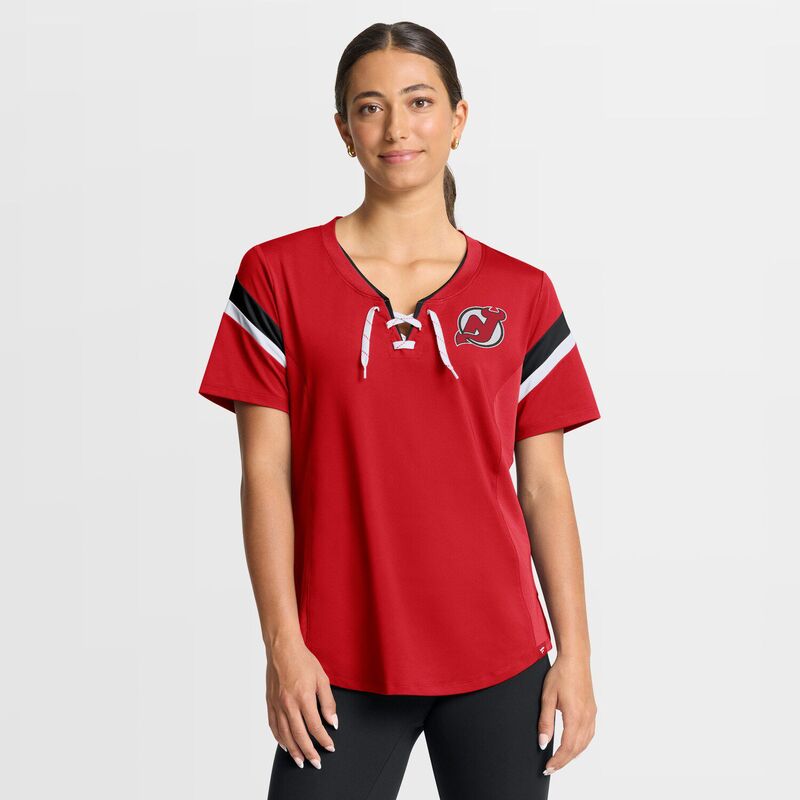 ファナティクス レディース トップス Tシャツ ジャージー Women Fanatics Red New Jersey Devils Offside Athena T-Shirt Nhl Red レッド
