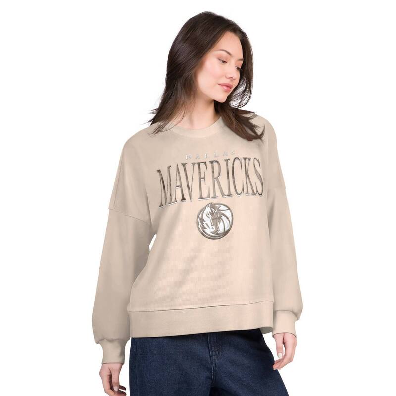 ジースリー フォーハー バイ カール バンクス レディース トップス Tシャツ スウェット Women\'s G-III 4Her by Carl Banks Natural Dallas Mavericks Oversized Vet II Sweatshirt Mav Beige ベージュ