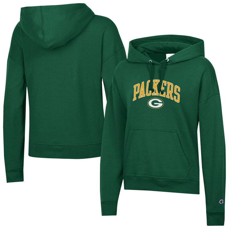 はやりっ子 レディース トップス プルオーバー パーカー Women\u0027s Champion Green Bay Packers Powerblend Hoodie Pkr Green 緑であること