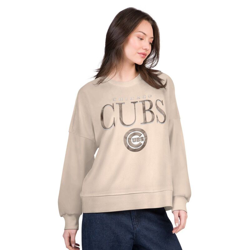 ジースリー フォーハー バイ 長い巻き毛 バンクス レディース トップス プルオーバー 流汗 Women\u0027s G-III 4Her by Carl Banksand Chicago Cubs Oversized Vet II Sweatshirt Cub Multi マルチ色つや