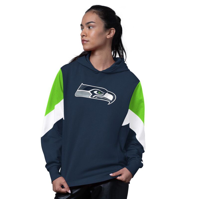 スターター レディース トップス Tシャツ パーカー Women'starter College Navy Seattle Seahawkscrimmage Hoodie Sea Multi マルチカラー