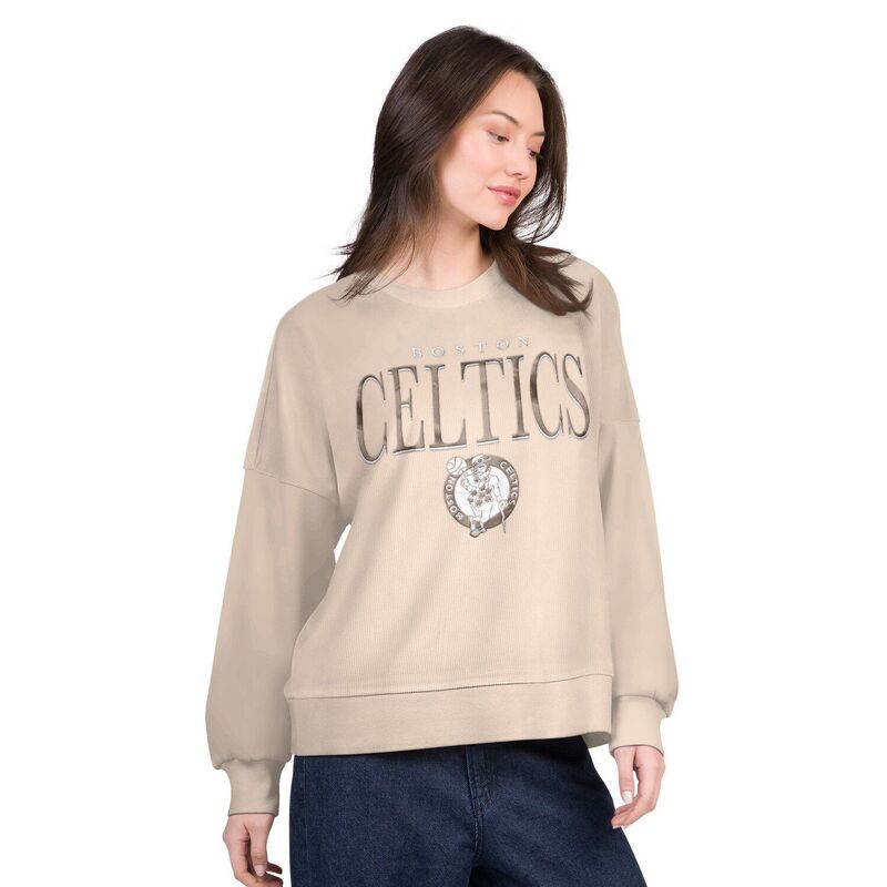 ジースリー フォーハー バイ カール バンクス レディース トップス Tシャツ スウェット Women\'s G-III 4Her by Carl Banks Natural Boston Celtics Oversized Vet II Sweatshirt Cel Beige ベージュ