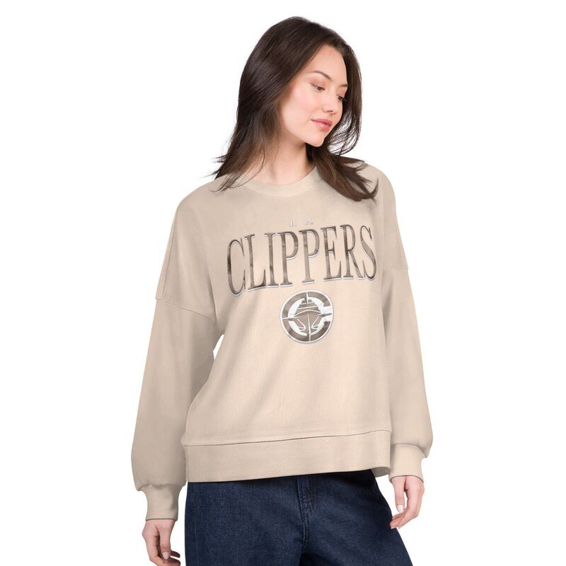 ジースリー フォーハー バイ カール バンクス レディース トップス Tシャツ スウェット Women's G-III 4Her by Carl Banks NaturalA Clippers Oversized Vet II Sweatshirt Clp Beige ベージュ 13,306円
