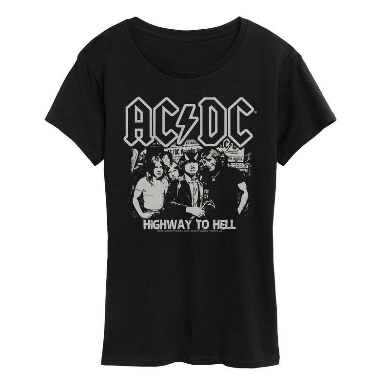 アニメキャラクター レディース トップス Tシャツ グラフィック Licensed Character Women's ACDC Highway To Hell Graphic Tee Black ブラック