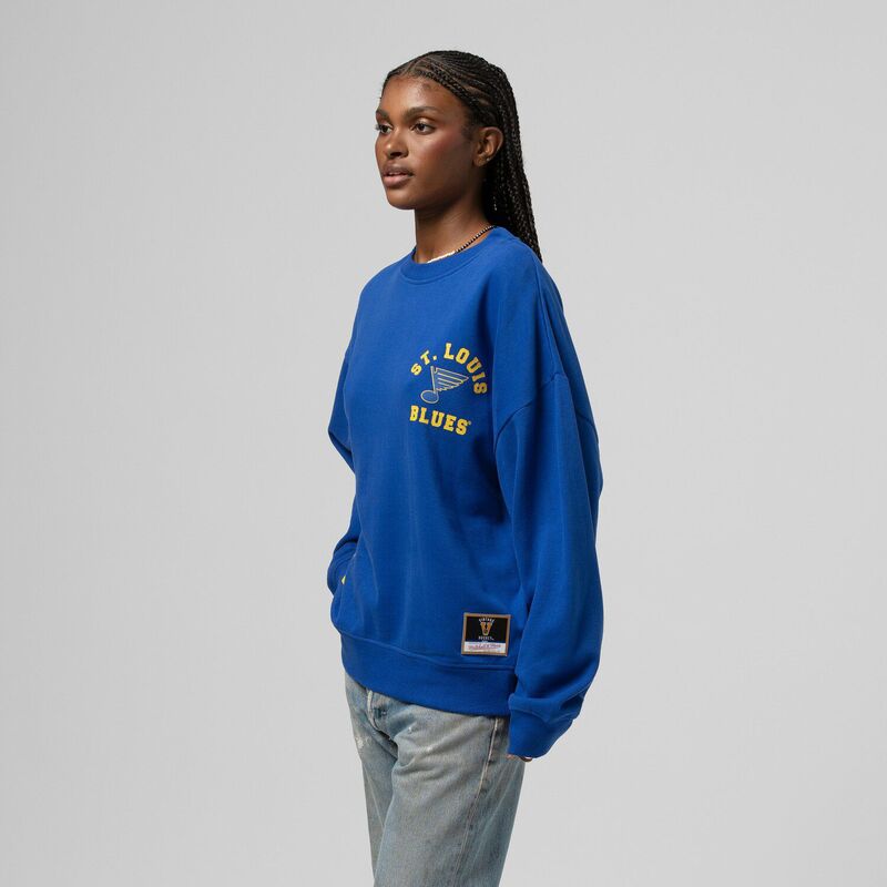 ミッチェル&ネス レディース トップス Tシャツ ヴィンテージ クルーネック スウェット Women's Mitchell & Ness Blue St. Louis Blues Vintage Crewneck Sweatshirt Blue ブルー