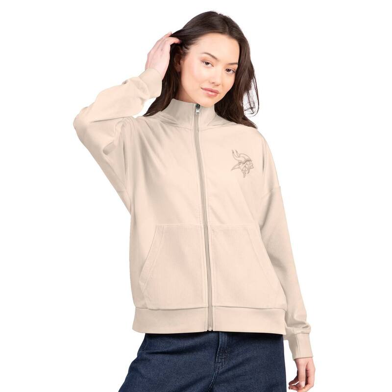 ジースリー フォーハー バイ 長い巻き毛 バンクス レディース トップス プルオーバー パーカー Women\u0027s G-III 4Her by Carl Banks Tan Minnesota Vikings Rookie Full-Zip Hoodie Mvk Multi マルチ色つや