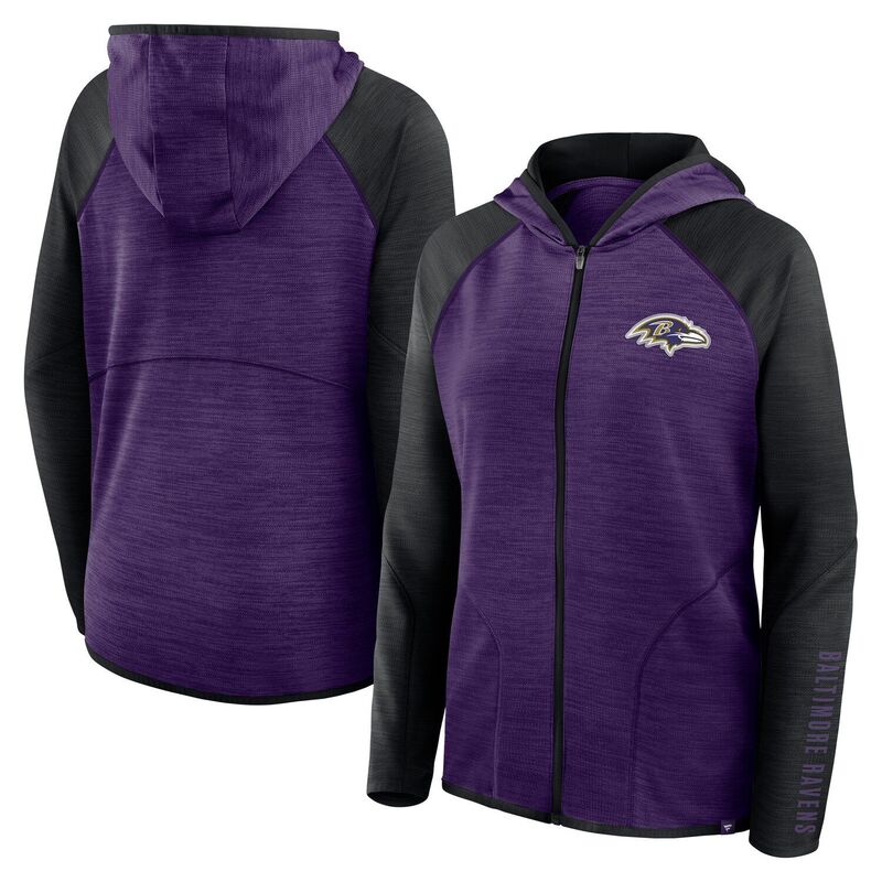 ファナティクス レディース トップス プルオーバー つけ加える大きさ パーカー Women\u0027s Fanatics Purple Baltimore Ravens Plusizend Around Pass Full-Zip Hoodie Rav Purple パープル