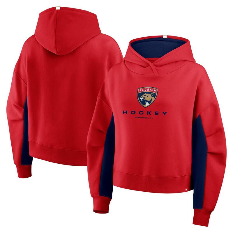 ファナティクス レディース トップス Tシャツ パーカー Women's Fanatics Red Florida Panthers Back Check Boxy Hoodie Pnt Red レッド