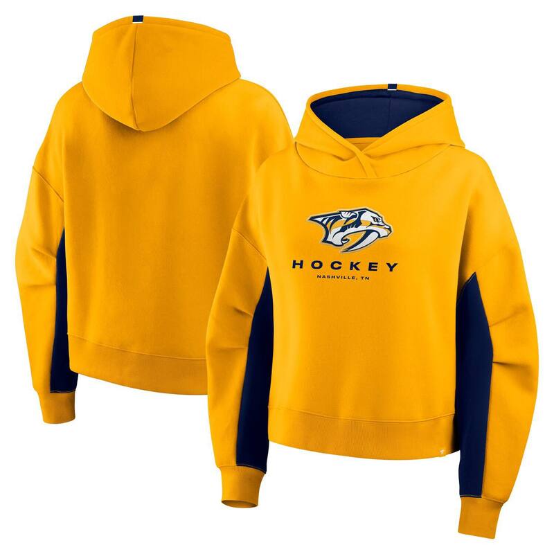 ファナティクス レディース トップス Tシャツ パーカー Women's Fanatics Gold Nashville Predators Back Check Boxy Hoodie Pdt Gold ゴールド