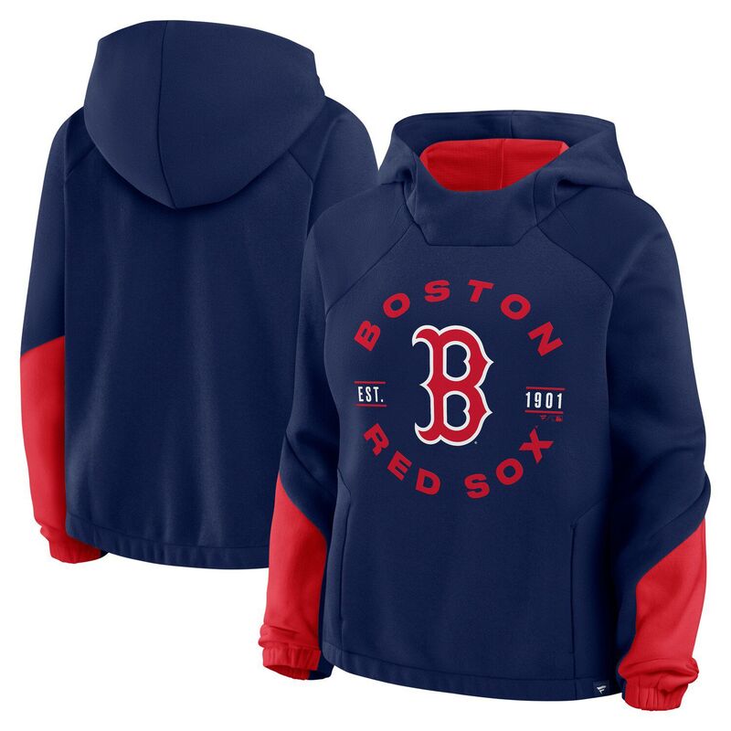 ファナティクス レディース トップス Tシャツ パーカー Women's Fanatics Navy Boston Red Sox Oversized Time to Win Pullover Hoodie Rsx Navy ネイビー
