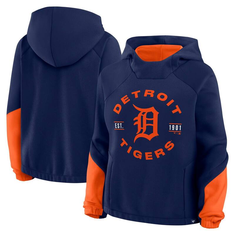 ファナティクス レディース トップス Tシャツ パーカー Women's Fanatics Navy Detroitigers Oversized Time to Win Pullover Hoodie Tgr Navy ネイビー