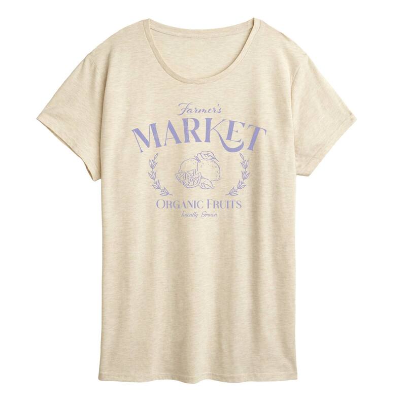 アニメキャラクター レディース トップス Tシャツ グラフィック Licensed Character Women's Farmer's Market Organic Fruits Graphic Tee Birch