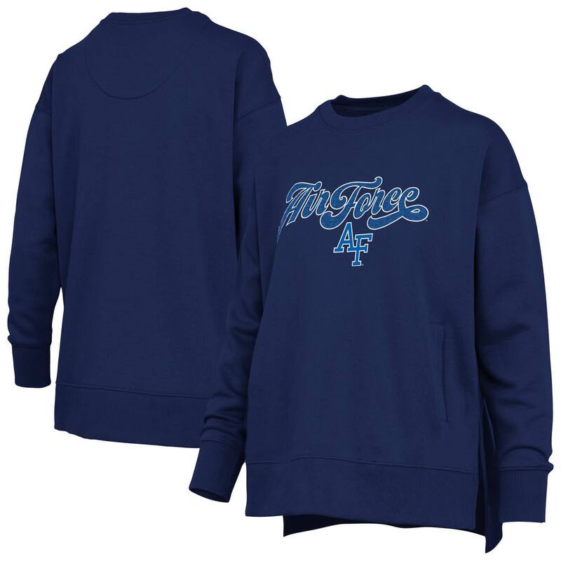 押し付けるボックス席 レディース トップス プルオーバー 流汗 Women\u0027s Pressbox Royal Air Force Falcons Bonanza Chenille Harper Script Sweatshirt Afa Navy 米国海軍
