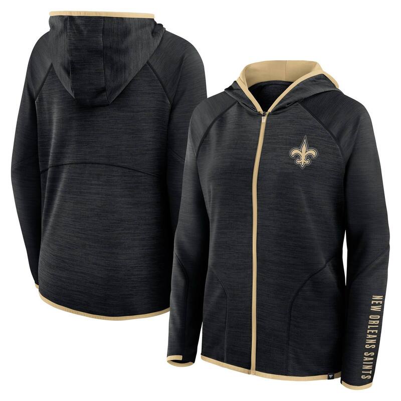 ファナティクス レディース トップス Tシャツ パーカー Women\'s Fanatics Black New Orleansaints Redzonend Around Pass Raglan Full-Zip Hoodie Snt Black ブラック