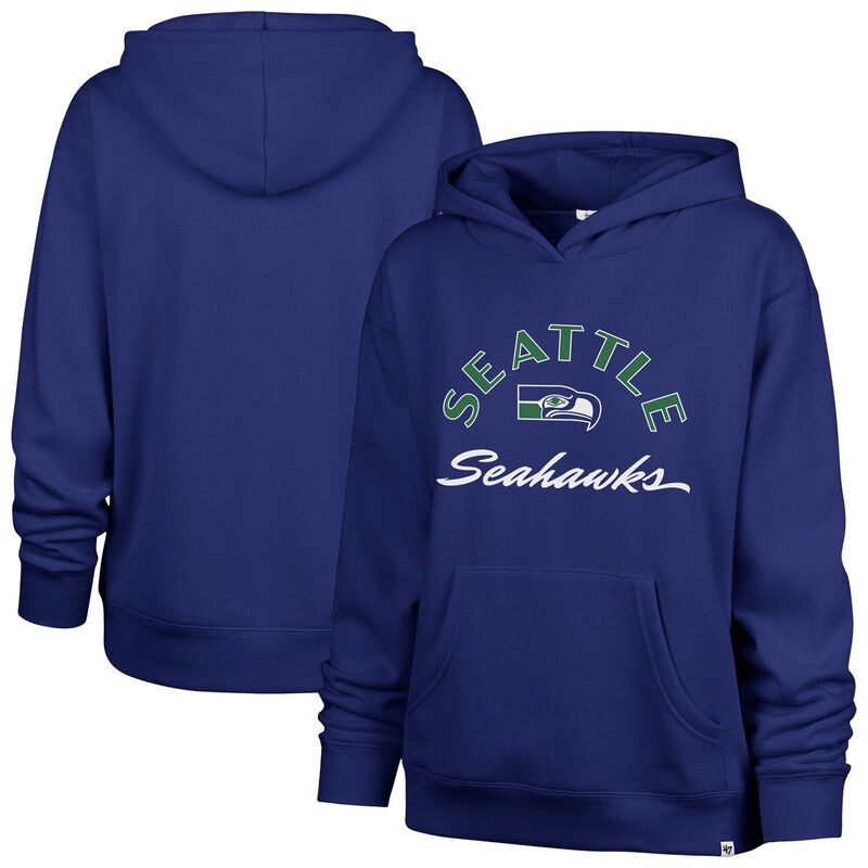 フォーティセブンブランド レディース トップス プルオーバー パーカー 47 Brand Women\u0027s \u002747 Royal Seattle Seahawks Whirlwind Naomi Pullover Hoodie Sea Blue 青み