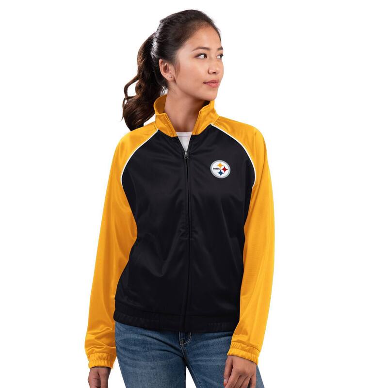 ジースリー フォーハー バイ カール バンクス レディース アウター ジャケット・ブルゾン Tシャツ Women's G-III 4Her by Carl Banks Black Pittsburgh Steelers Replay Full-Zip Track Jacket Stl Black ブラック