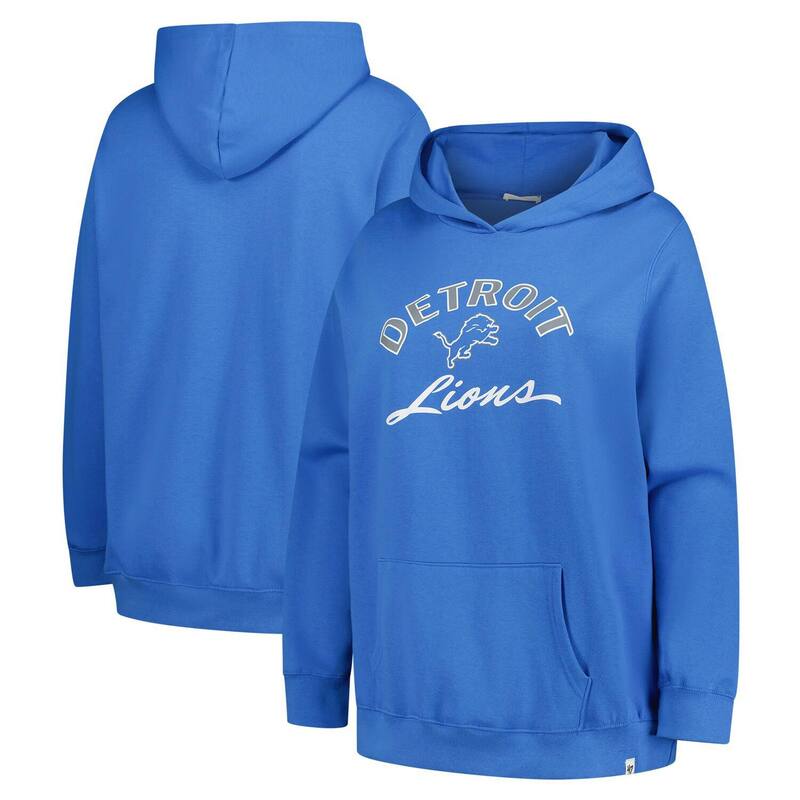 フォーティセブンブランド レディース トップス Tシャツ プラスサイズ パーカー 47 Brand Women's '47 Blue Detroit Lions Plusize Whirlwind Naomi Hoodie Lns Blue ブルー