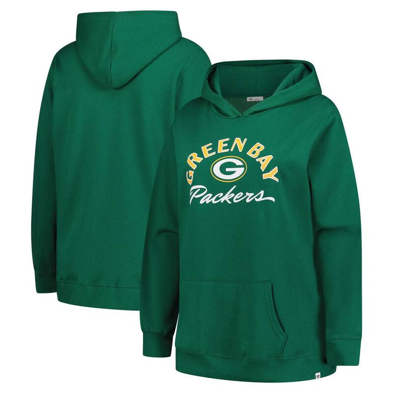 フォーティセブンブランド レディース トップス Tシャツ プラスサイズ パーカー 47 Brand Women's '47 Green Bay Packers Plusize Whirlwind Naomi Hoodie Pkr Green グリーン 14,896円