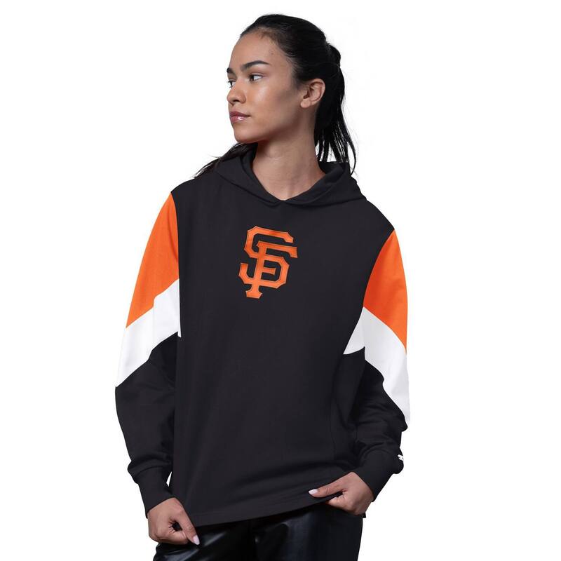 スターター レディース トップス Tシャツ パーカー Women'starter Black San Francisco Giantscrimmage Pullover Hoodie Gnt Black ブラック