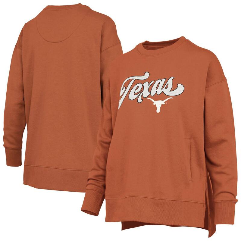 押し付けるボックス席 レディース トップス プルオーバー 流汗 Women\u0027s Pressbox Burnt Orange Texas Longhorns Bonanza Chenille Harper Script Sweatshirtex Multi マルチ色つや