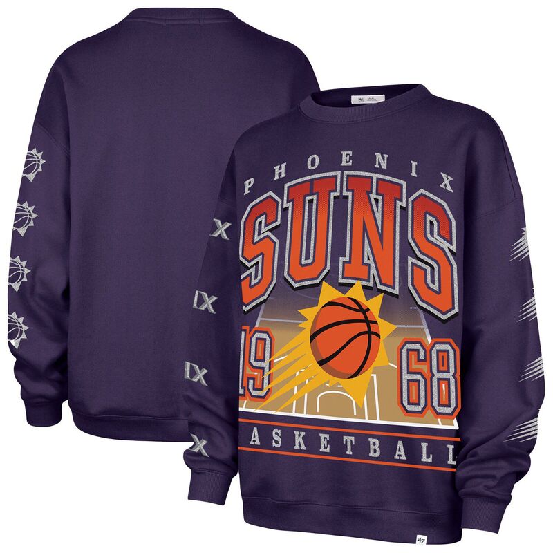 フォーティセブンブランド レディース トップス プルオーバー 汗水 47 Brand Women\u0027s \u002747 Purple Phoenix Suns Go Big Oversized Sweatshirt Phx Purple パープル