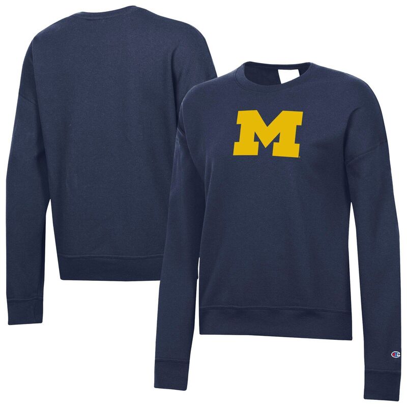 チャンピオン レディース トップス Tシャツ スウェット Women's Championavy Michigan Wolverines Powerblend Sweatshirt Mic Navy ネイビー