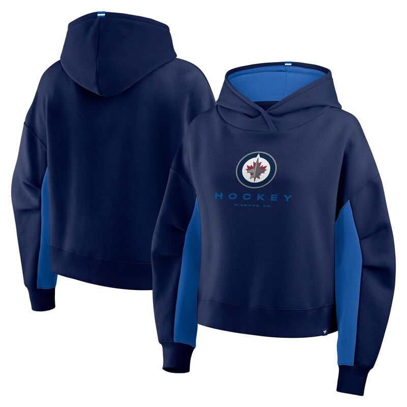 ファナティクス レディース トップス Tシャツ パーカー Women's Fanatics Navy Winnipeg Jets Back Check Boxy Hoodie Jts Navy ネイビー