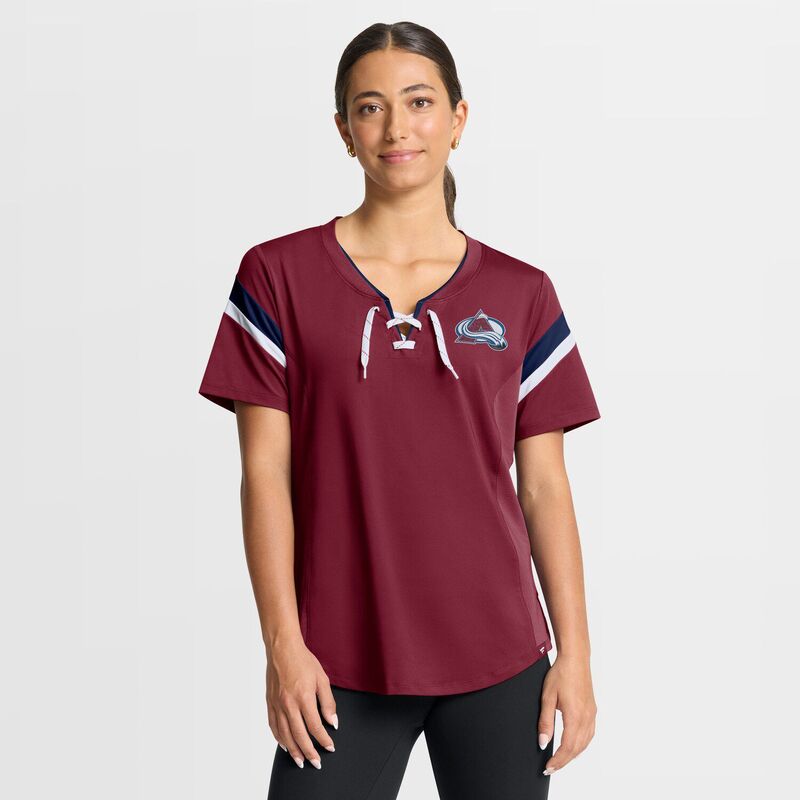 ファナティクス レディース トップス Tシャツ Women Fanatics Burgundy Colorado Avalanche Offside Athena T-Shirt Ava Med Re バーガンディ