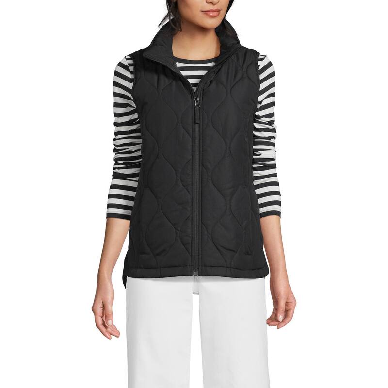 ランズエンド レディース アウター ジャケット・ブルゾン ベスト Women's Lands' End FeatherFree Insulated Vest Black ブラック|ReVida 店